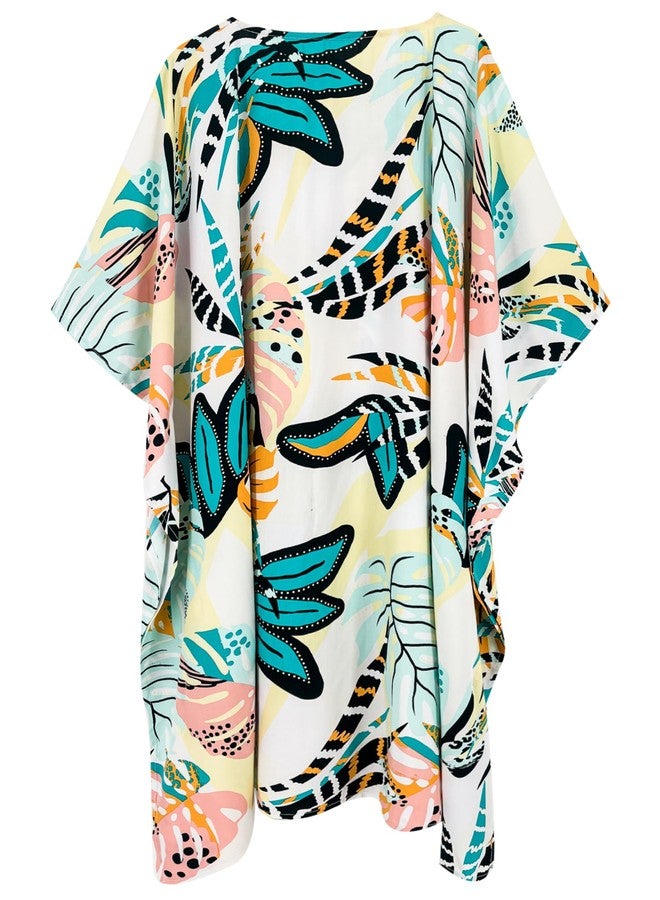 Moss Rose Women's Beach Cover up Swimsuit Kimono Cardigan with Floral Print - Image 3
